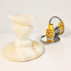 Heavy marble candle holder